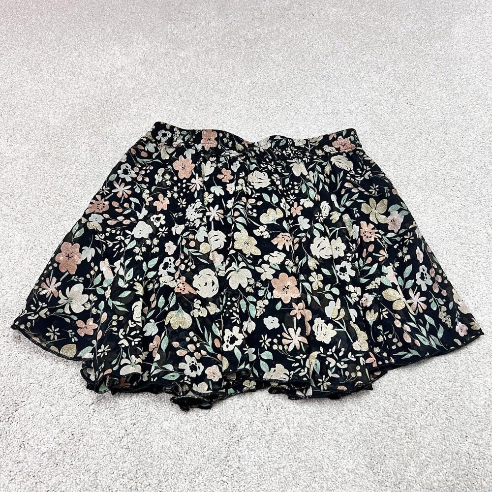 Sadie & Sage Skirt Women’s Elastic Waist Size Medium Multicolored Floral  NWT